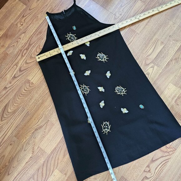 Victoria Beckham Halter Bees & Beetles Dress, S, Black - Picture 3 of 10